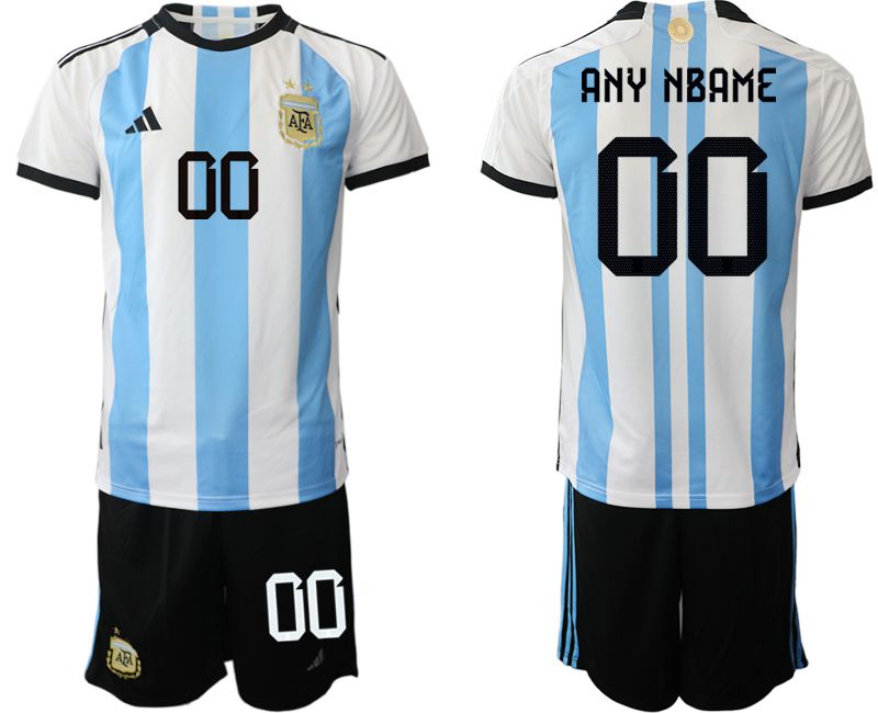 Cheap Men 2022 World Cup National Team Argentina home white customized Soccer Jerseys